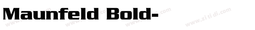 Maunfeld Bold字体转换